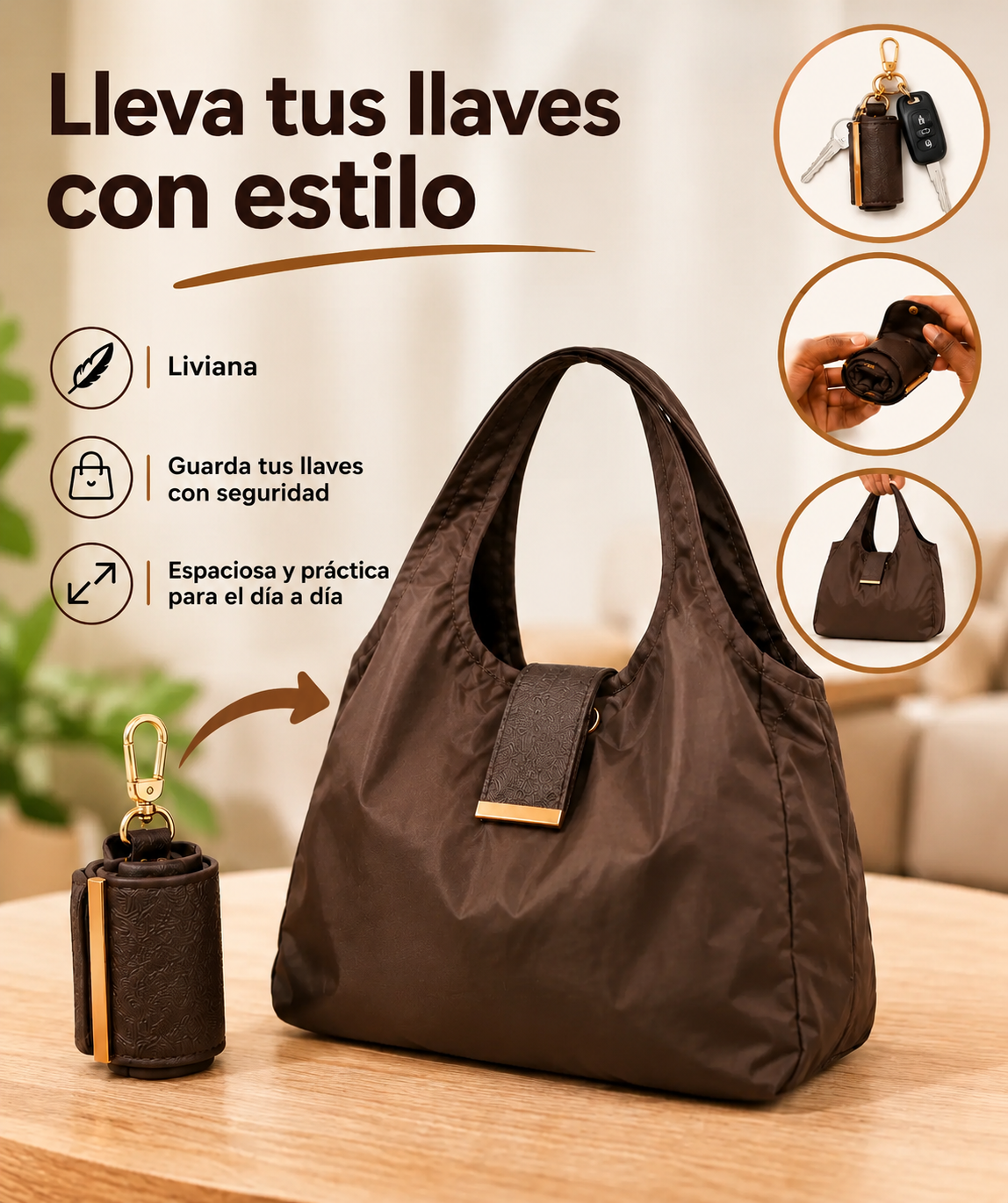 Foldable Keychain Tote Bag — Tu bolsa para cada plan 👜